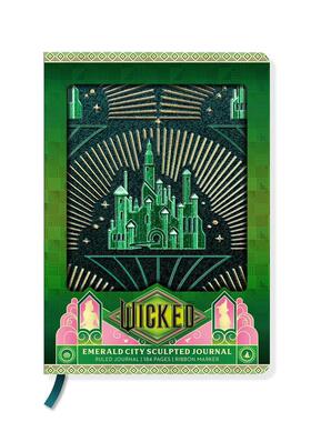 【预售】魔法坏女巫 雕刻工艺笔记本 Emerald City Wicked: Emerald City Sculpted Journal 原版笔记本Notebook图书