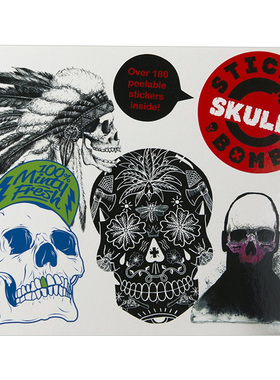 【现货】Book Review: Stickerbomb Skulls   骷颅头贴纸书籍进口原版