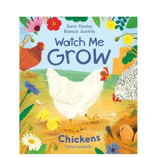 【预售】看着我长大：小鸡 Watch Me GROW: Chickens 原版英文儿童绘本图书