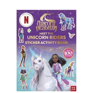 Meet 英文儿童趣味图书书籍 独角兽学院：认识独角兽骑士 原版 Riders the Academy Unicorn 贴纸活动书 预售