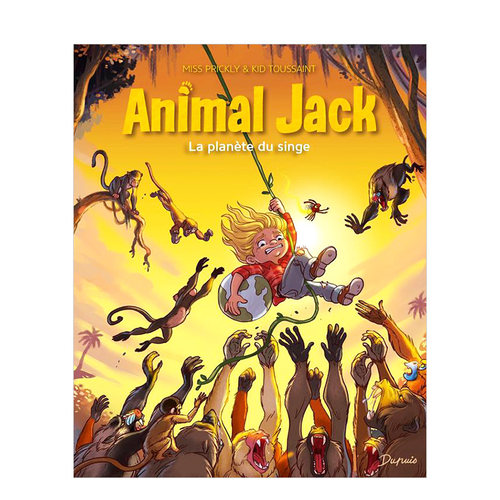 【现货】动物杰克Animal Jack第3卷 猴子星球La planète du singe 6岁以上少儿环保意识启蒙冒险探险连载漫画 法文原版书籍进口
