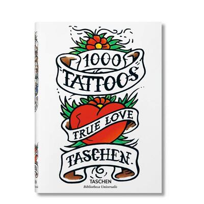 【现货】1000个纹身图案 【Bibliotheca Universalis】1000 TATTOOS 原版英文字体图案标志设计图书