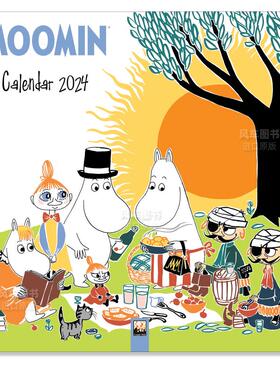 【现货】姆明挂历2024年(艺术日历) Moomin Wall Calendar 2024 (Art Calendar) 火焰树flametree英国原版创意礼品书进口图书