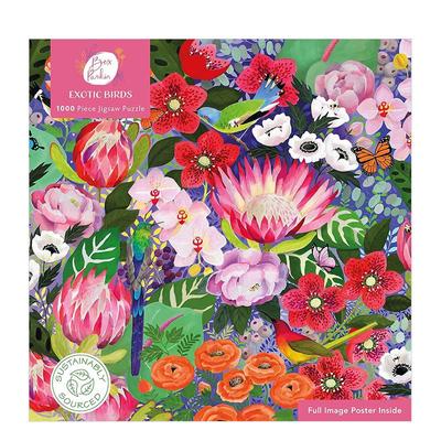 【现货】贝克斯·帕金：奇异鸟类 【1000-piece Sustainable Jigsaws】Bex Parkin: Exotic Birds 原版拼图图书书籍