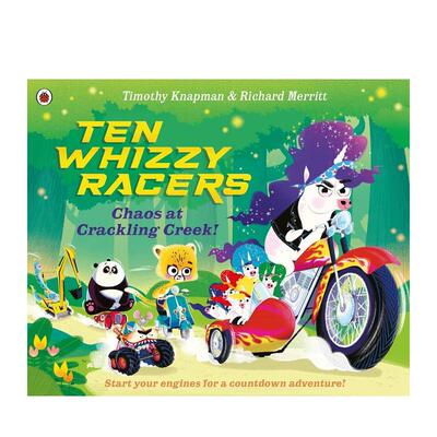 【预售】十辆炫酷赛车：噼啪溪谷大混乱 Ten Whizzy Racers: Chaos at Crackling Creek 原版英文儿童绘本图书