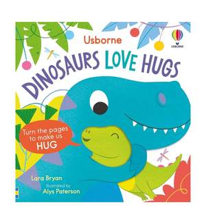 【预售】【尤斯伯尔尼拥抱翻翻书】恐龙爱拥抱【Usborne Huggy Books】Dinosaurs Love Hugs原版英文儿童趣味