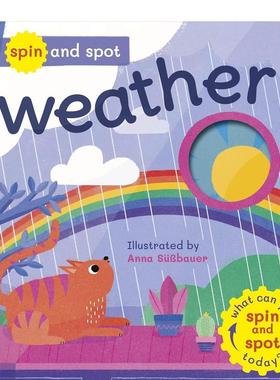 【预售】【洞洞书】天气 【Spin and Spot】Weather 原版英文儿童趣味图书