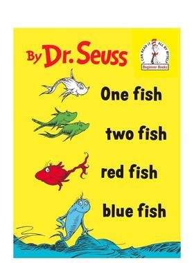 【现货】Dr Seuss One Fish Two Fish 苏斯博士 红色的鱼，蓝色的鱼 英文儿童绘本 启蒙趣味书（含CD）适合3-6岁原版进口图书书籍