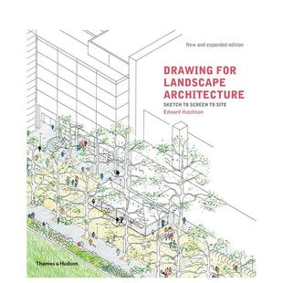 Drawing 英文城市规划图书书籍 预售 原版 Architecture for 景观设计图：从草图到屏幕到现场 Landscape
