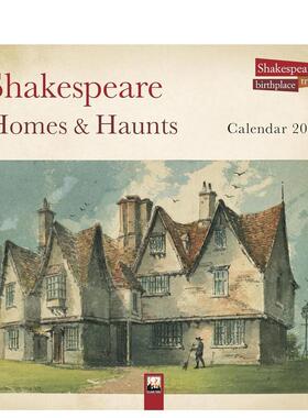 【预售】莎士比亚故居信托：莎士比亚故居及宫廷 2026年挂历（艺术日历） Shakespeare Birthplace Trust 原版日历 进口图书