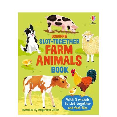 【预售】拼插农场动物书 Slot-together Farm Animals Book 原版英文儿童趣味图书书籍