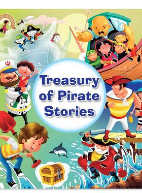 【现货】海盗故事库 Treasury of Pirates Stories(Binder) 英文儿童故事书7-10岁英语启蒙原版进口图书 Om Books Editorial Team