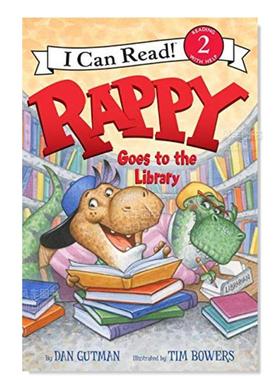 【现货】Rappy去了图书馆 Rappy Goes to the Library英文儿童绘本原版图书进口书籍Gutman, Dan