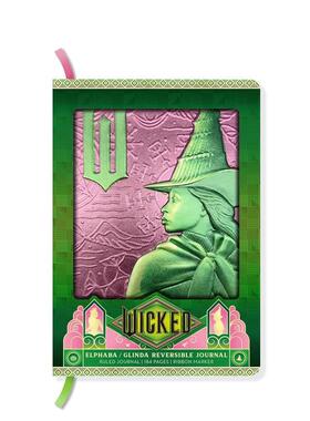 【预售】魔法坏女巫 雕刻工艺笔记本 Elphaba / Glinda Reversible Wicked 原版笔记本Notebook图书