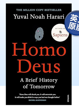 【现货】未来简史 英文原版 Homo Deus: A Brief History of Tomorrow 尤瓦尔·赫拉利Yuval Noah Harari 英语外版图书进口书籍