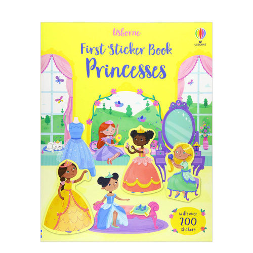 【预售】我的第本贴纸书公主 First Sticker Book Princesses 英文DIY手工制作故事书书籍进口原版