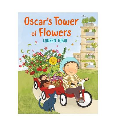 【现货】奥斯卡的塔楼花园Oscar's Tower of Flowers 2-5岁儿童社区关怀启蒙精装无字绘本 英国出版书籍进口原版