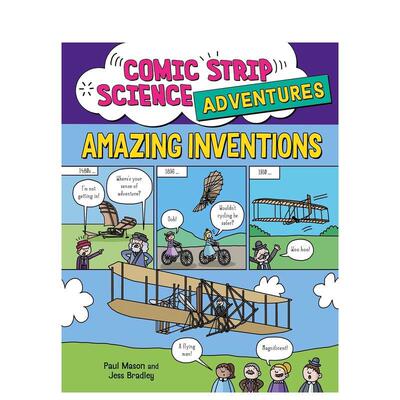 【预售】科学大冒险漫画系列：惊人发明 Comic Strip Science Adventures: Amazing Inventions 原版英文儿童漫画图书书籍