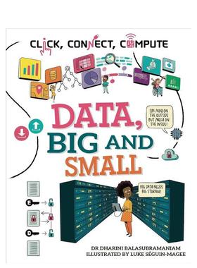 【预售】点击、连接、计算：数据，大与小（平装） Click， Connect， Compute 原版英文儿童绘本图书(预计26年1月出版)