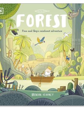 【现货】DK 森林 Adventures with Finn and Skip: Forest 英文原版儿童绘本3-6岁 英国插画师Brendan Kearney环保绘本进口图画书