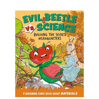 【现货】邪恶甲虫大战科学：建造秘密总部 Evil Beetle Versus Science: Building the Secret Headquarters 原版英文儿童漫画图书