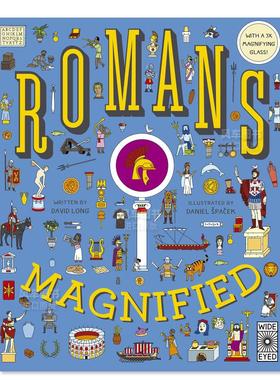 【现货】放大罗马生活：3倍显微！ Romans Magnified: With a 3x Magnifying Glass! 英文原版进口图书