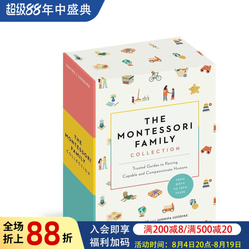 【预售】蒙特梭利家庭育儿指南(一套3册) The Montessori Family Collection (Boxed Set) 原版英文生活综合图书书籍