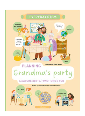 【现货】【每日STEM】策划奶奶的派对：测量与分数 情境学习 趣味科普 词汇积累Planning Grandma's Party 英文儿童绘本