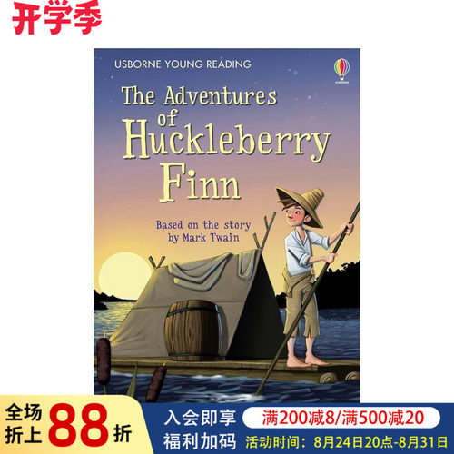 【预售】哈克贝利·费恩历险记 The Adventures of Huckleberry Finn 英文原版儿童章节书少儿英语启蒙读物书籍7-10岁