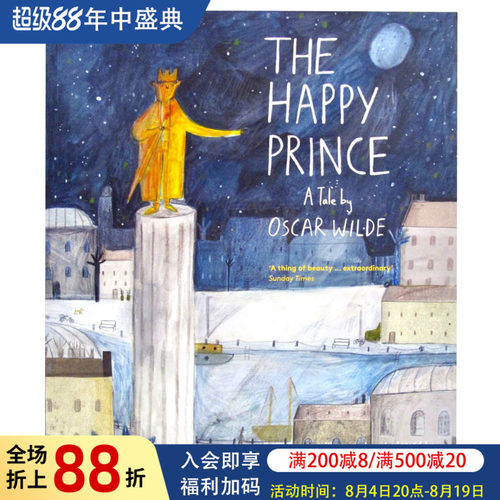 【现货】The Happy Prince 快乐王子:奥斯卡·王尔德的故事 英文原版儿童艺术绘本书籍进口
