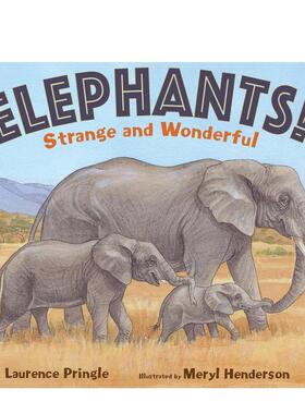 【现货】大象！Elephants! 自然生物科普课外阅读故事绘本 Laurence Pringle 适合7-12岁少儿 英文原版书籍进口