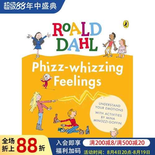 【预售】奇妙情绪大冒险：罗尔德?达尔情绪启蒙活动书 Phizz-whizzing Feelings 原版英文儿童读物书