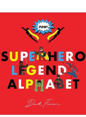 【预售】超级英雄传奇字母表：男性 Superhero Legends Alphabet: Men 原版英文插画原画设定集图书