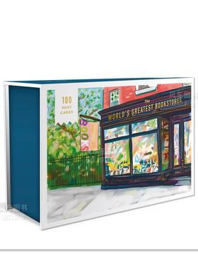 【预售】世界上最伟大的书店：100 张明信片 World’s Greatest Bookstores: 100 Postcards 英文原版图书外版进口文创产品
