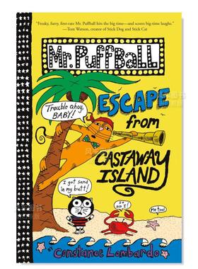 【现货】帕夫伯先生:逃离荒岛 Mr. Puffball: Escape from Castaway Island英文儿童绘本原版图书进口书籍Lombardo, Constance
