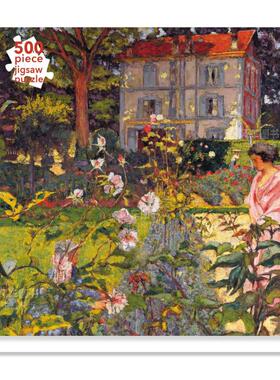 【现货】拼图500片:维亚尔爱德华:沃克雷森花园 Edouard Vuillard:Garden at Vaucresson1920 火焰树flametree原版拼图书艺术装饰
