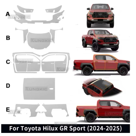 Toyota Hilux GR Sport专车专用隐形车衣TPU车身漆面透明保护膜防