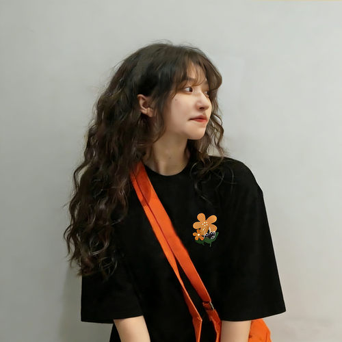 纯棉印花短袖t恤女宽松夏