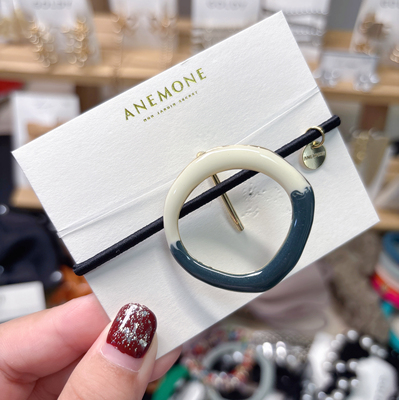 日本本土Ane mone圆形镂空精美马尾钩简约气质发饰