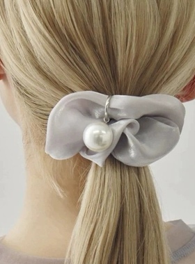 日本本土代购Goldy珍珠发圈女高级感优雅大肠发圈橡皮筋马尾发绳