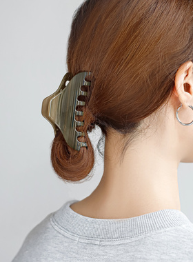 日本本土ane mone经典条纹动感十足抓夹头饰鲨鱼夹大号发夹女