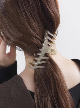 日本本土Ane mone新款鲨鱼夹简约发夹后脑勺大号抓夹法国制