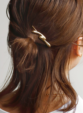 日本本土ane mone日韩系极简风精致波浪夹侧边刘海碎发一字夹