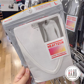 吸湿自发热heattech 打底衫 日本本土Uniqlo优衣库男士 V领长袖