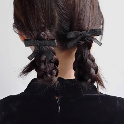 Anemone闪亮丝带发夹蝴蝶结发夹