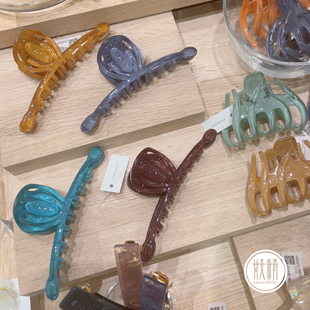 mone日系发夹日常果冻色发饰简约束发抓夹法国制 日本本土ane