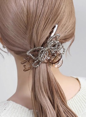 日本本土Ane mone蝴蝶结抓夹马尾夹气质甜美鲨鱼夹后脑勺发夹