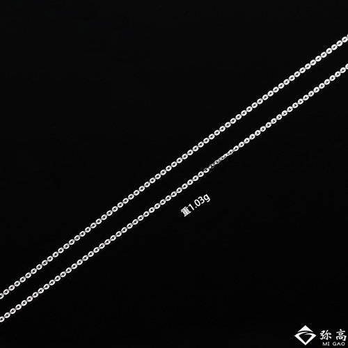 弥高珠宝18k白金百搭锁骨链项链