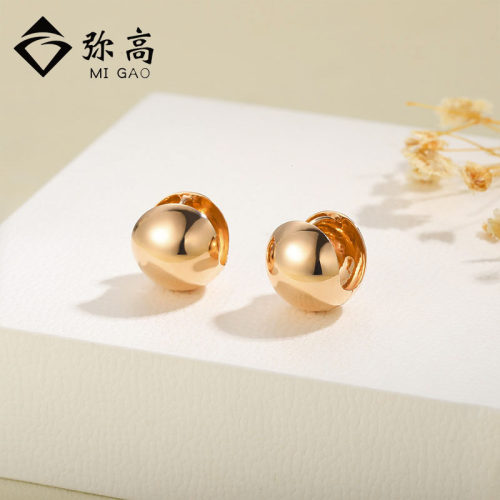 弥高18k玫瑰金耳扣耳钉