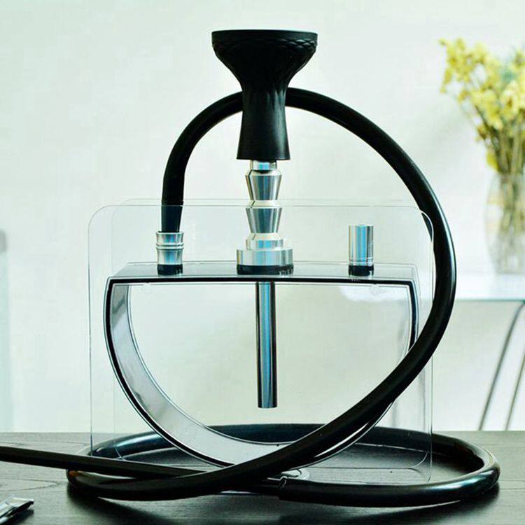 网红酒吧水烟套装大烟雾双管水烟 壶KTV水果味烟具双人水烟全套